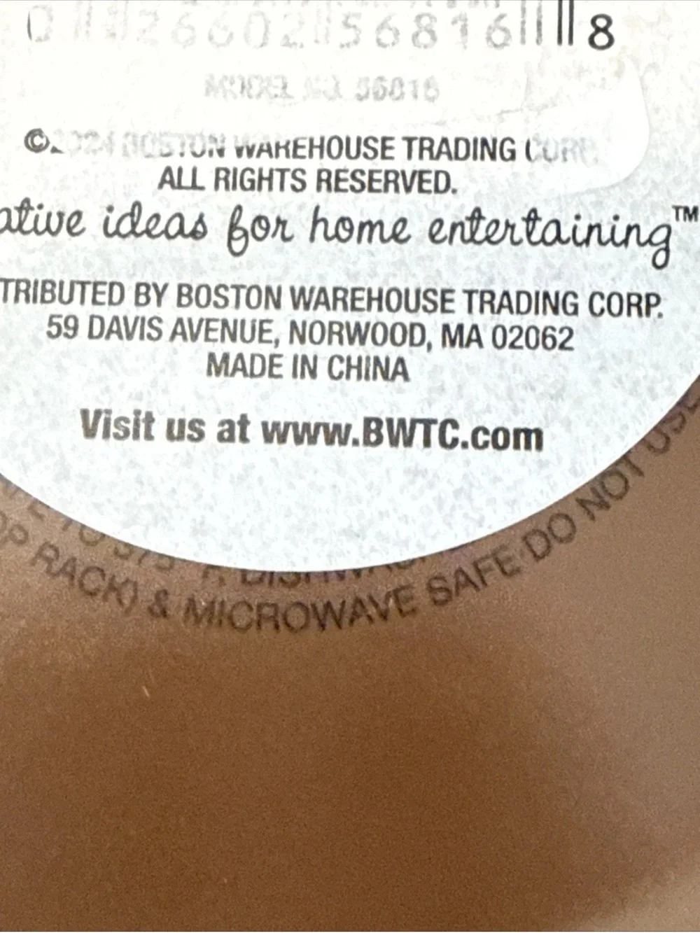 Boston Warehouse Brown Gingerbread Ceramic Mug with Clear Lid